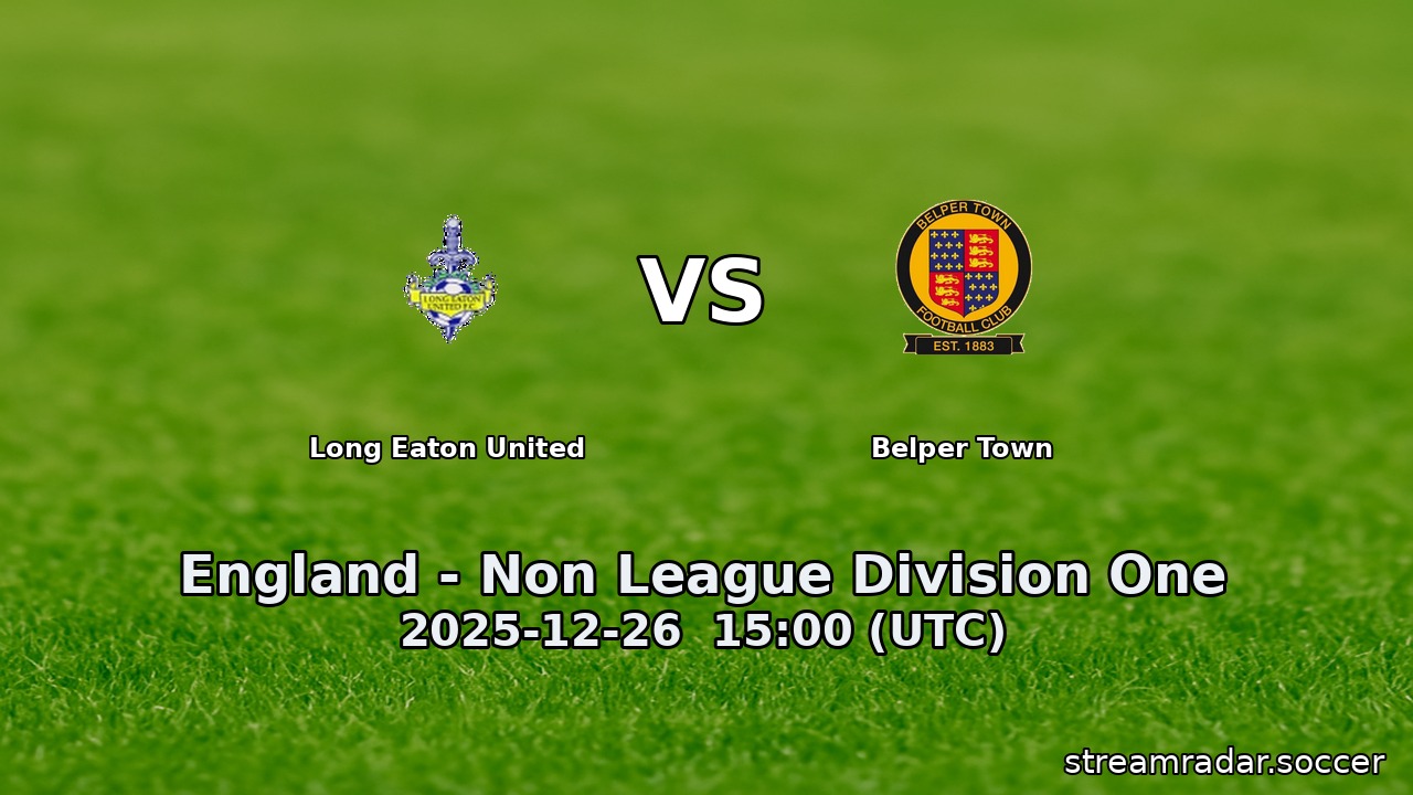 Long Eaton United vs Belper Town