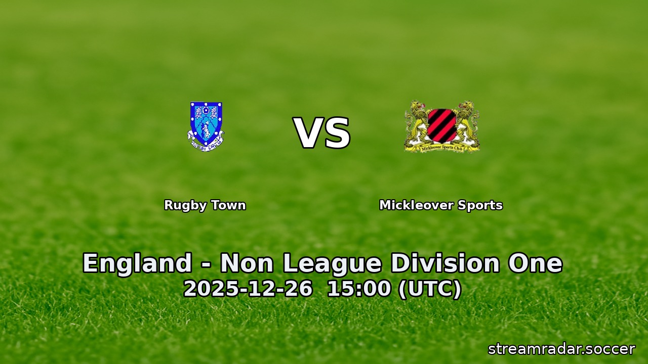 Rugby Town vs Mickleover Sports