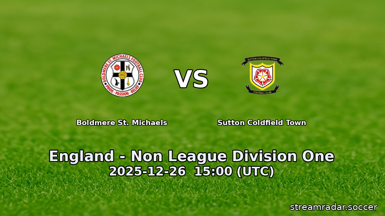 Boldmere St. Michaels vs Sutton Coldfield Town
