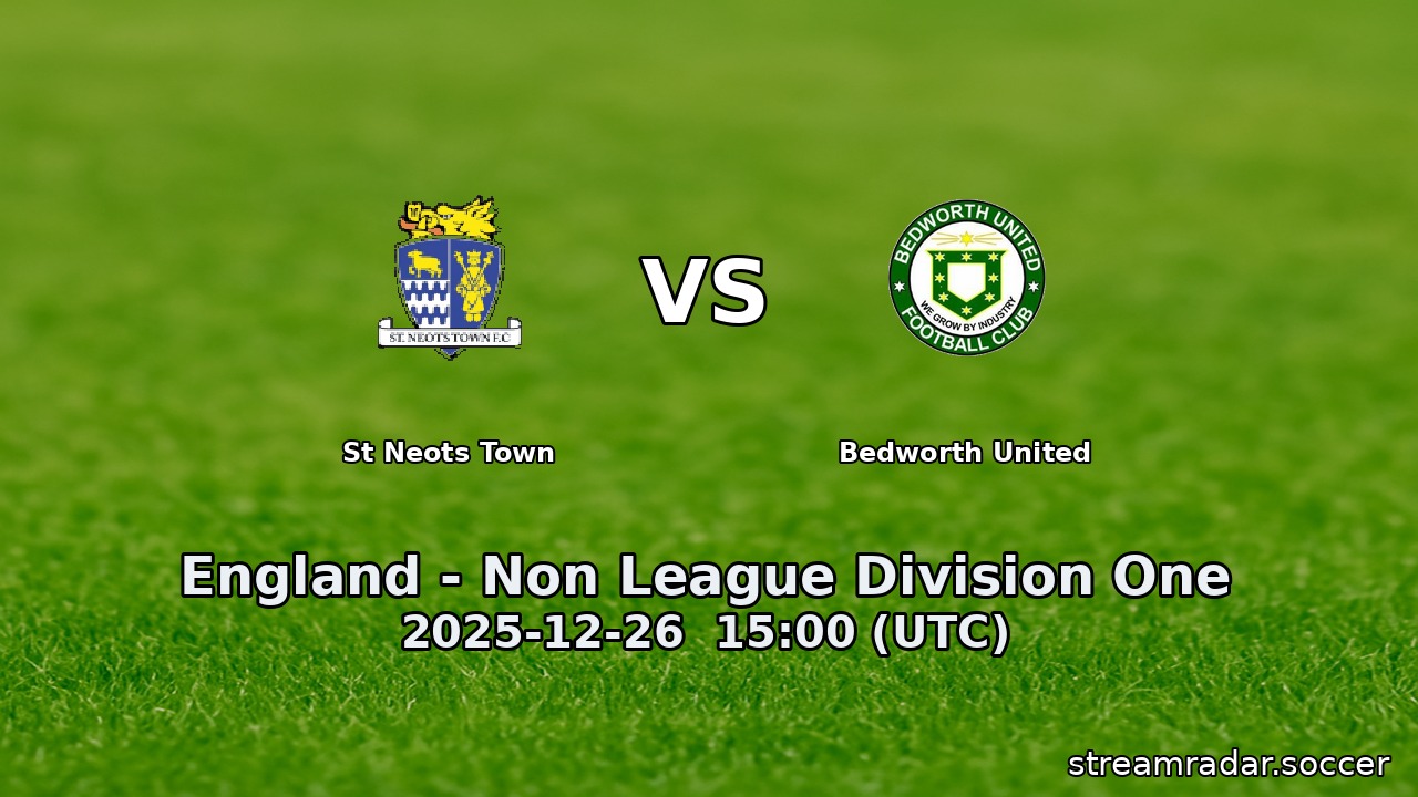 St Neots Town vs Bedworth United