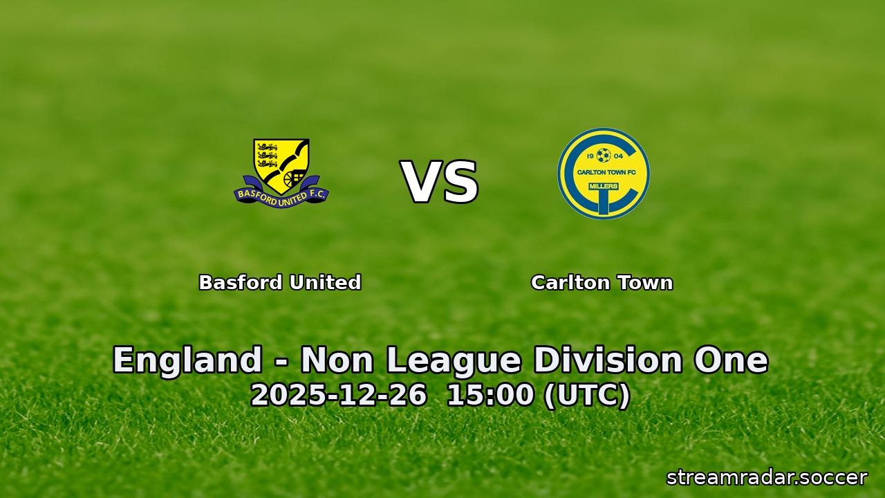 Basford United vs Carlton Town