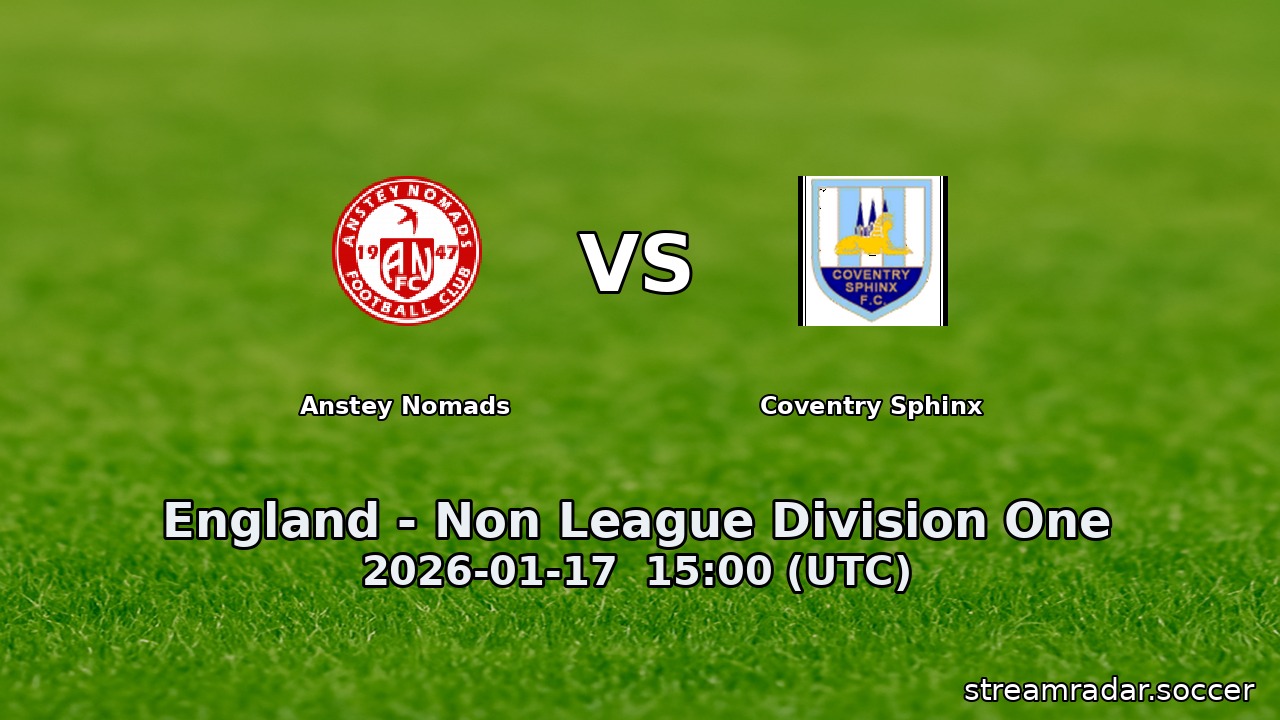 Anstey Nomads vs Coventry Sphinx