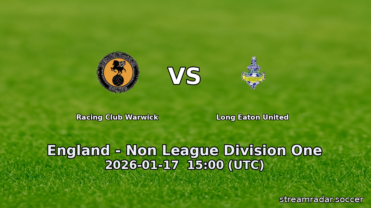 Racing Club Warwick vs Long Eaton United