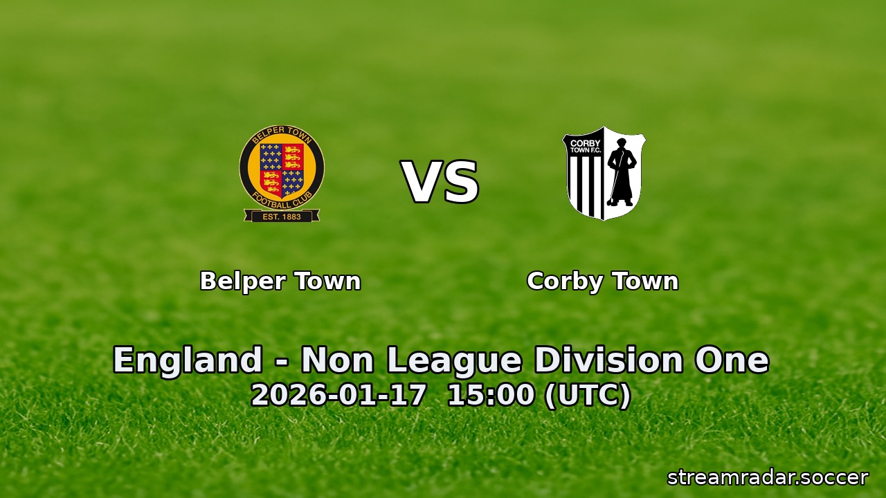 Belper Town vs Corby Town