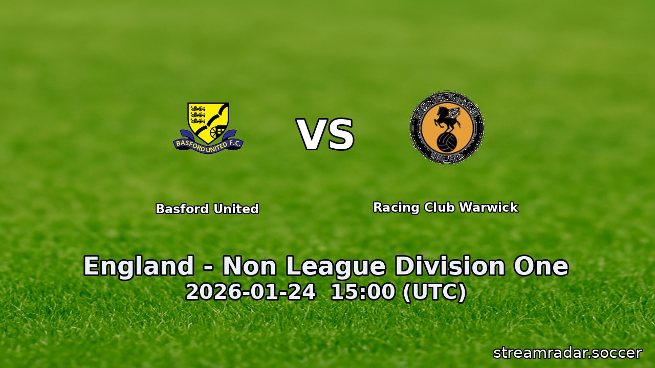 Basford United vs Racing Club Warwick