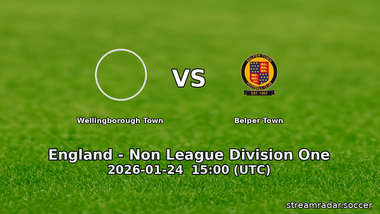 Wellingborough Town vs Belper Town