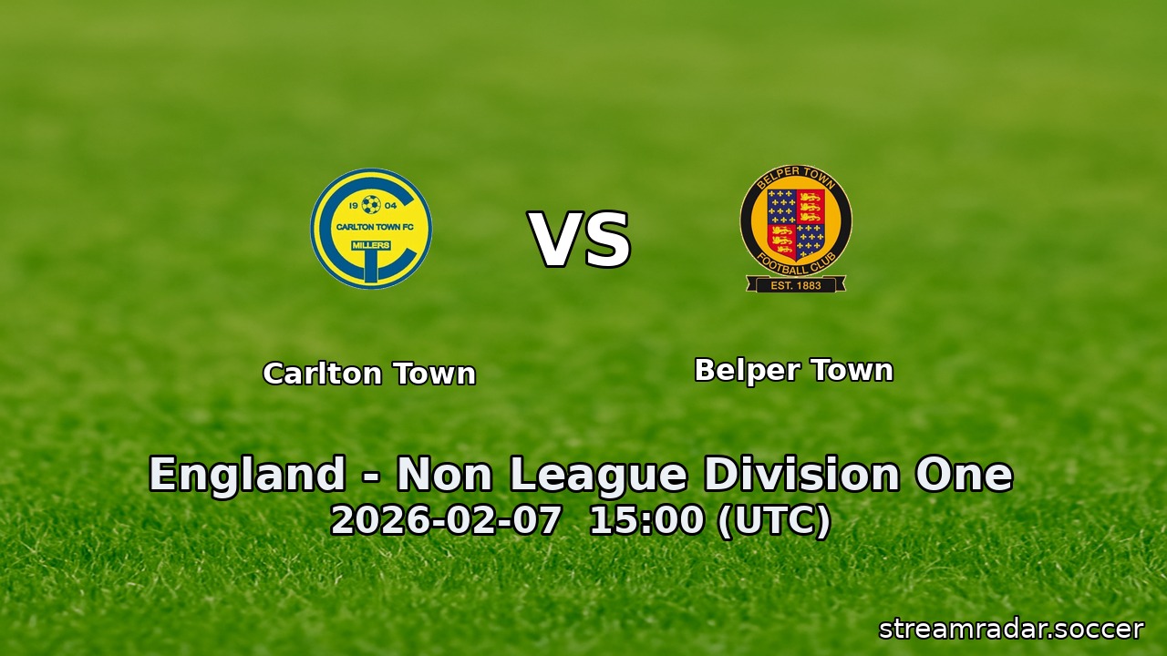Carlton Town vs Belper Town