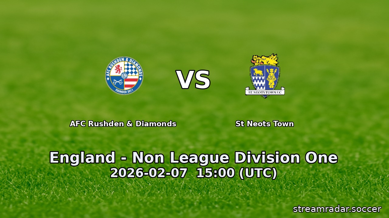 AFC Rushden & Diamonds vs St Neots Town
