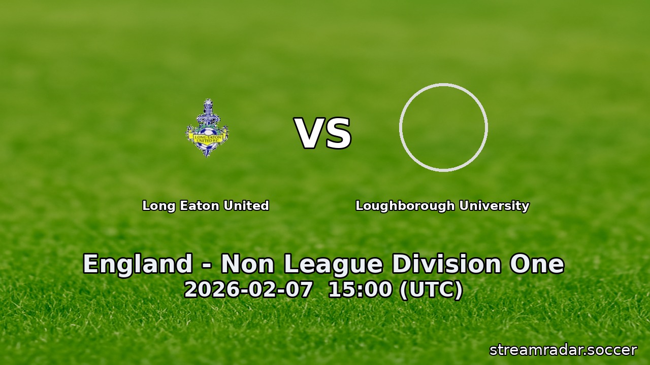 Long Eaton United vs Loughborough University