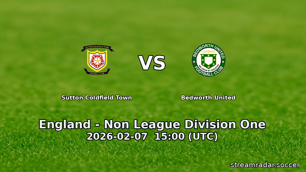 Sutton Coldfield Town vs Bedworth United