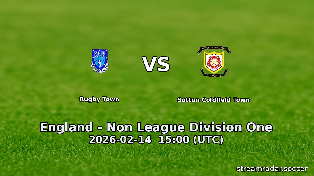 Rugby Town vs Sutton Coldfield Town