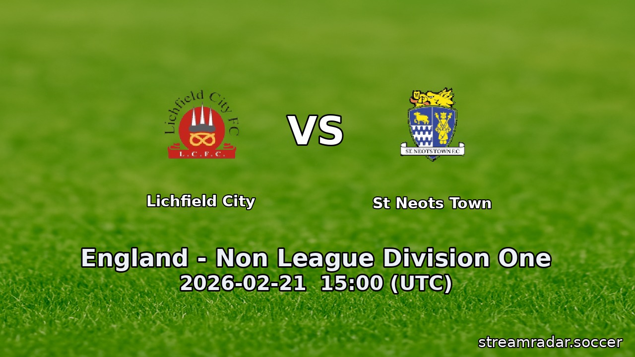 Lichfield City vs St Neots Town