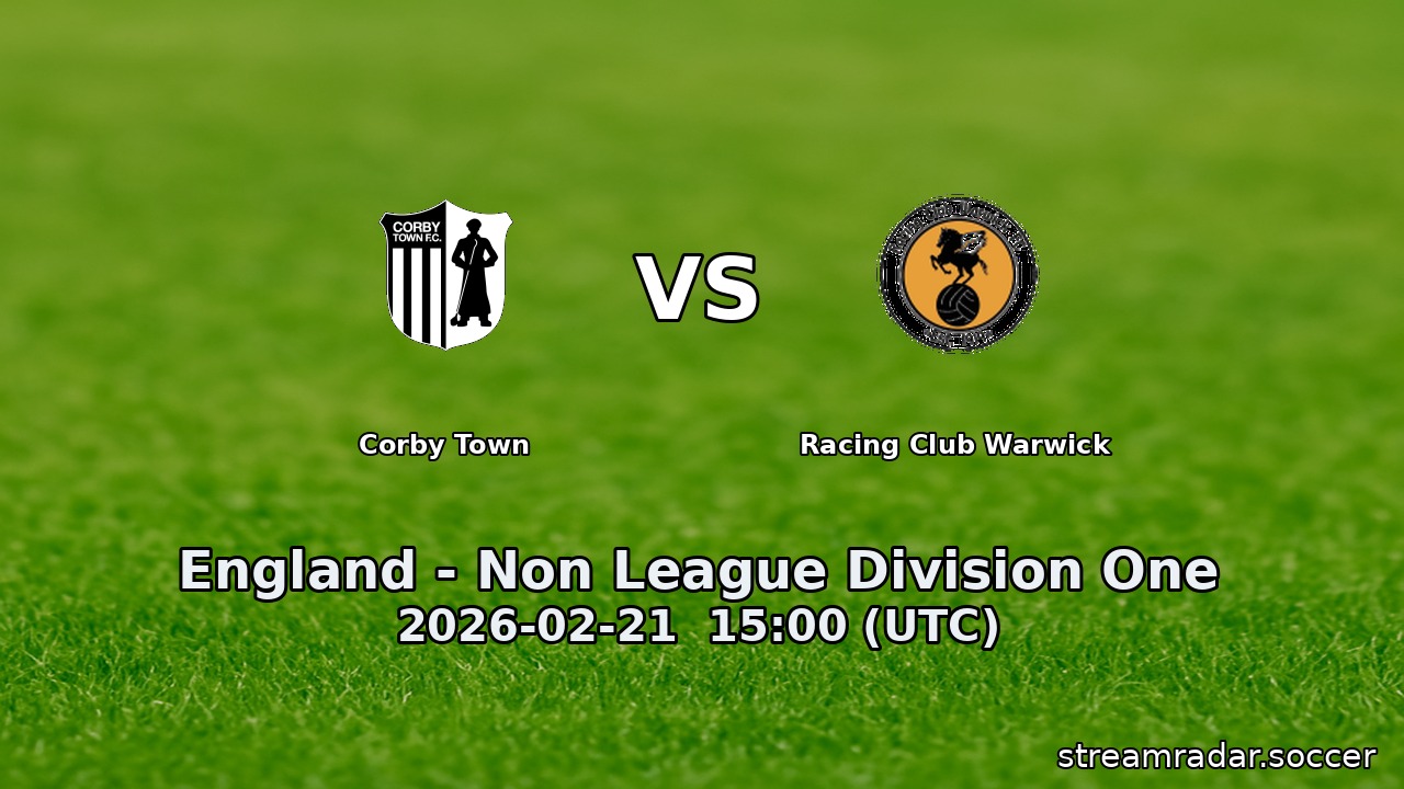 Corby Town vs Racing Club Warwick