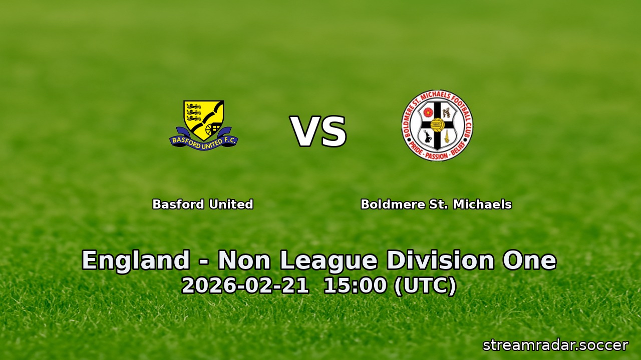 Basford United vs Boldmere St. Michaels