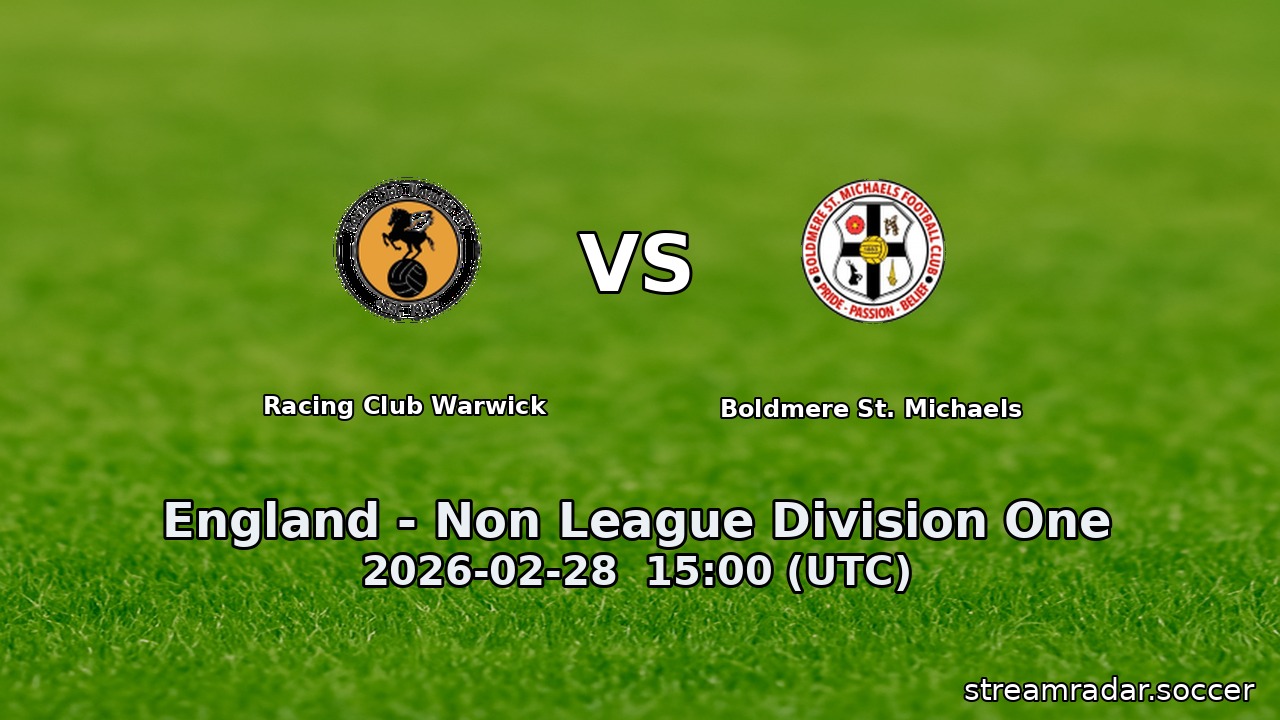 Racing Club Warwick vs Boldmere St. Michaels