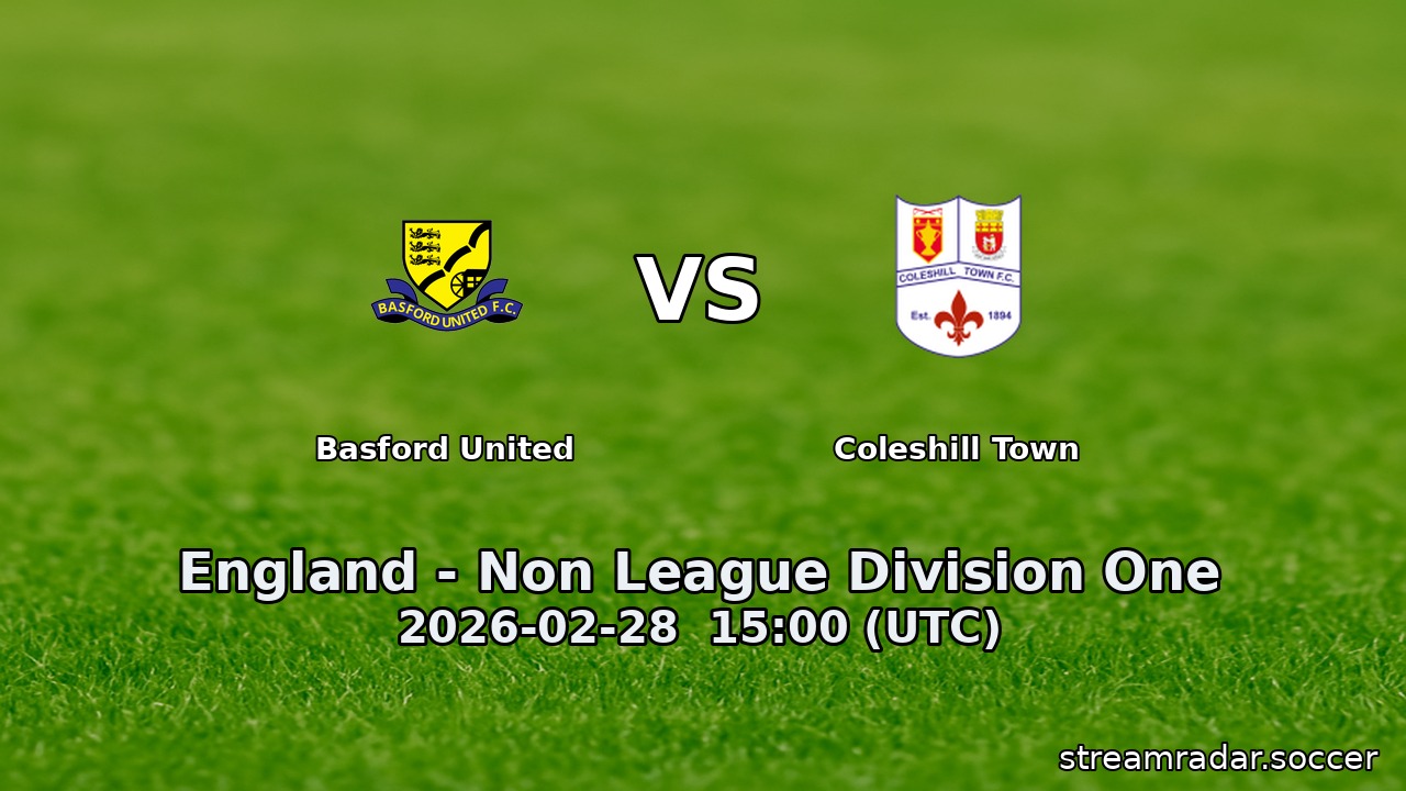 Basford United vs Coleshill Town