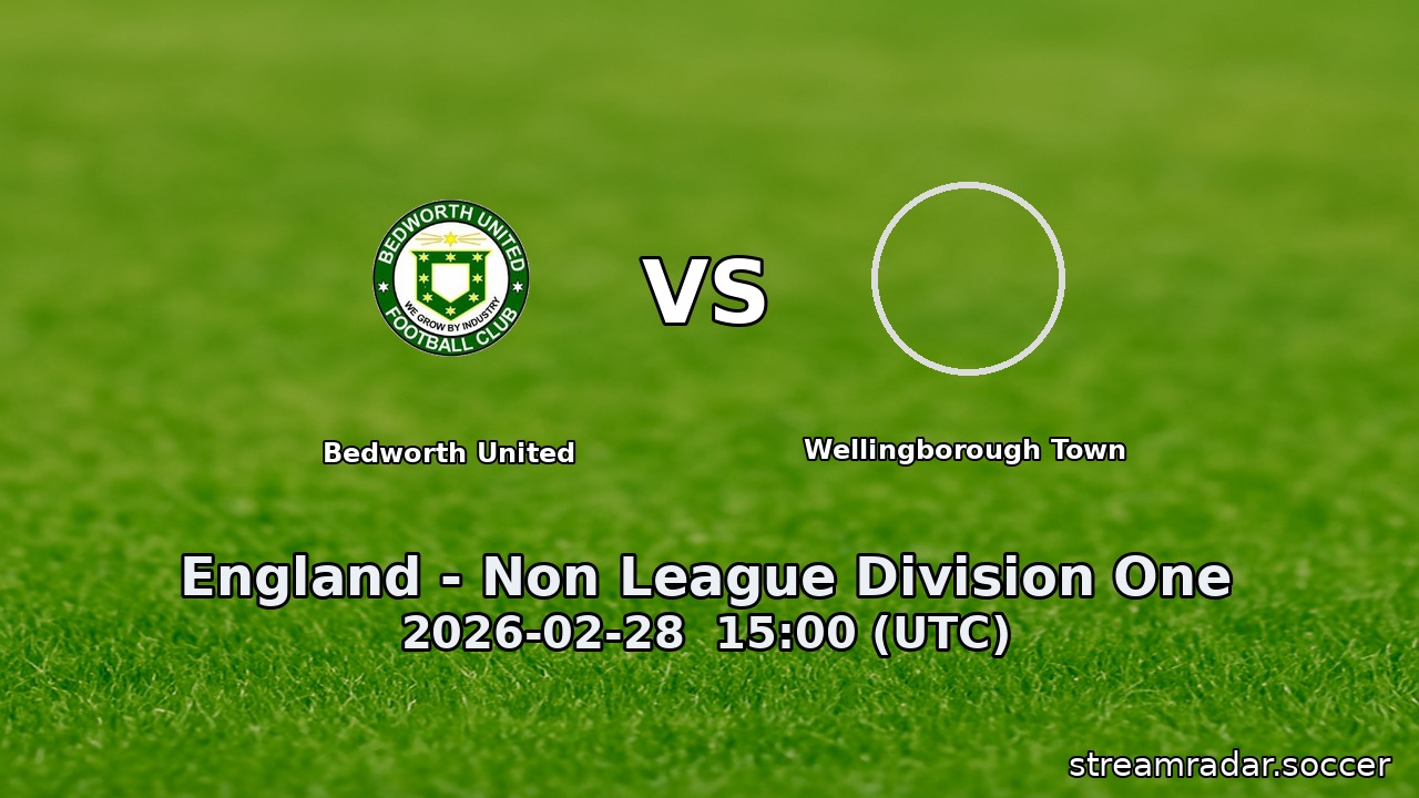 Bedworth United vs Wellingborough Town