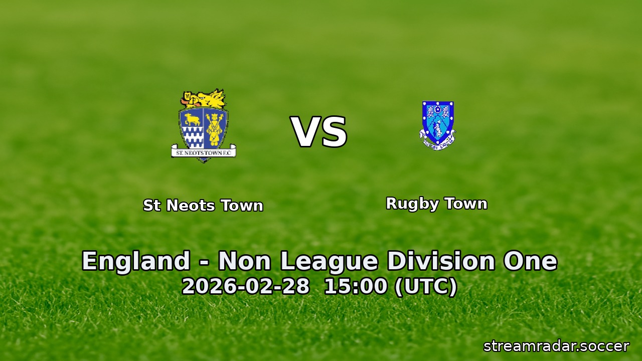 St Neots Town vs Rugby Town