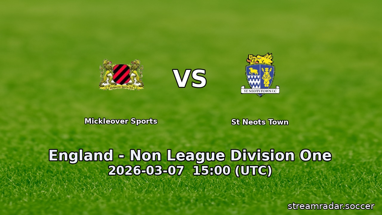 Mickleover Sports vs St Neots Town