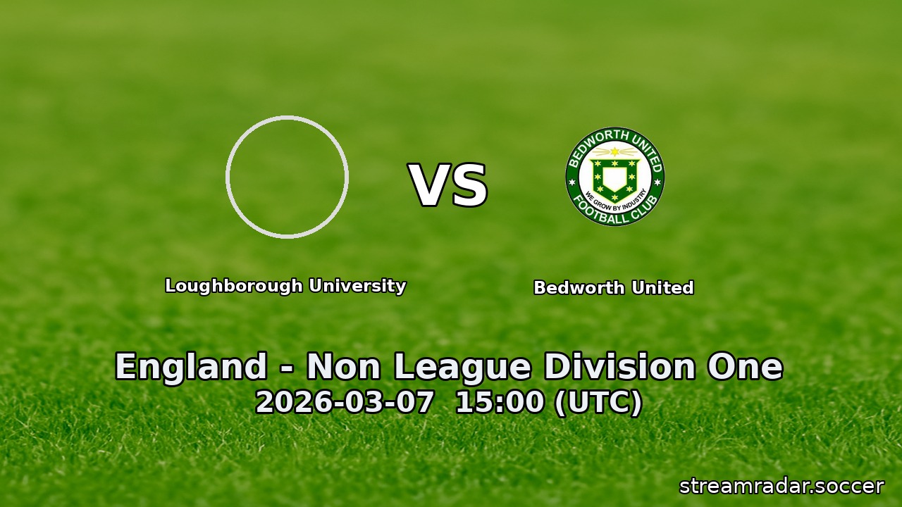 Loughborough University vs Bedworth United