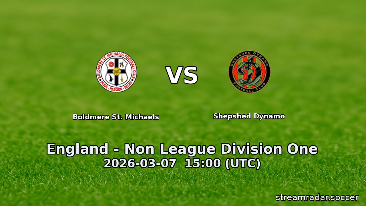 Boldmere St. Michaels vs Shepshed Dynamo
