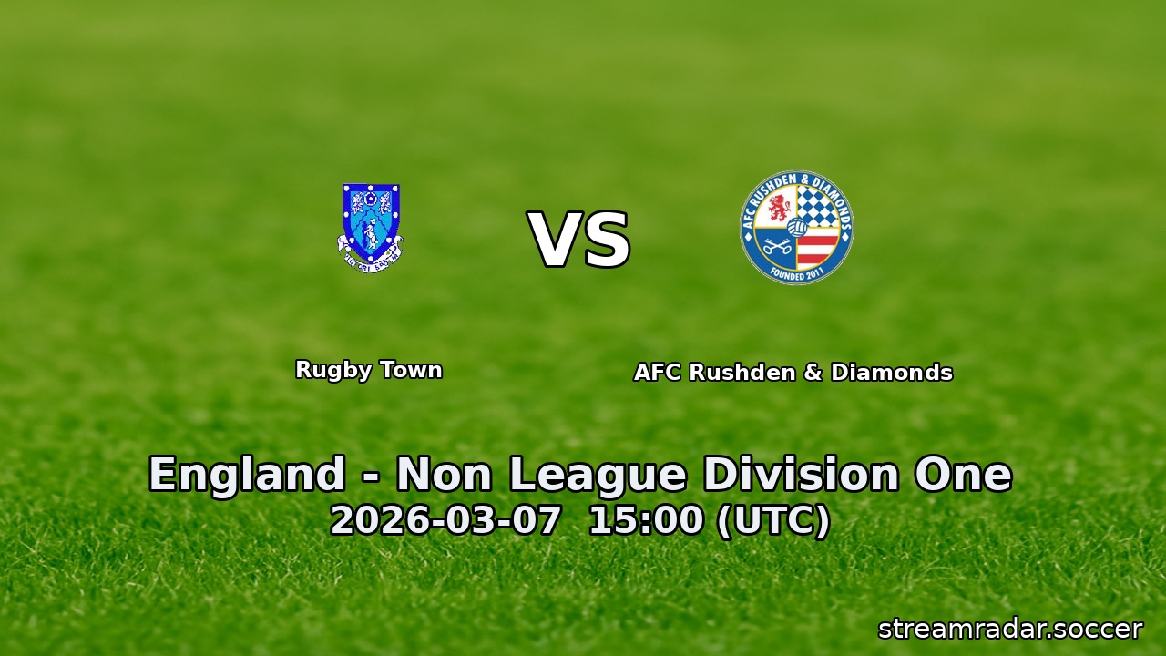 Rugby Town vs AFC Rushden & Diamonds