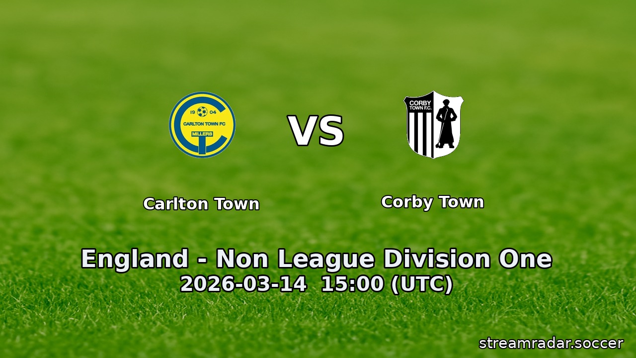 Carlton Town vs Corby Town
