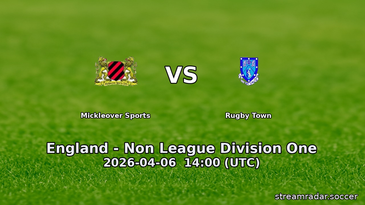 Mickleover Sports vs Rugby Town