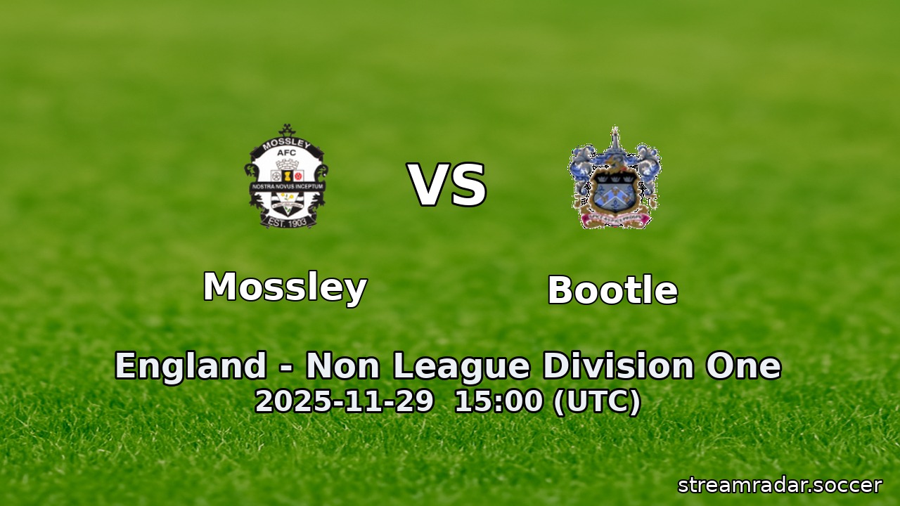 Mossley vs Bootle