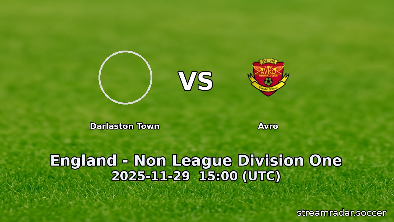 Darlaston Town vs Avro