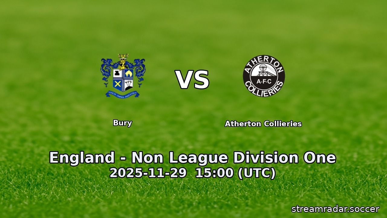 Bury vs Atherton Collieries