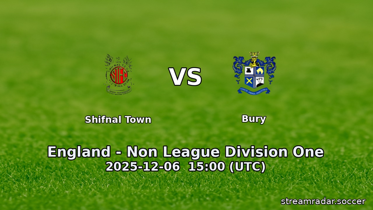 Shifnal Town vs Bury