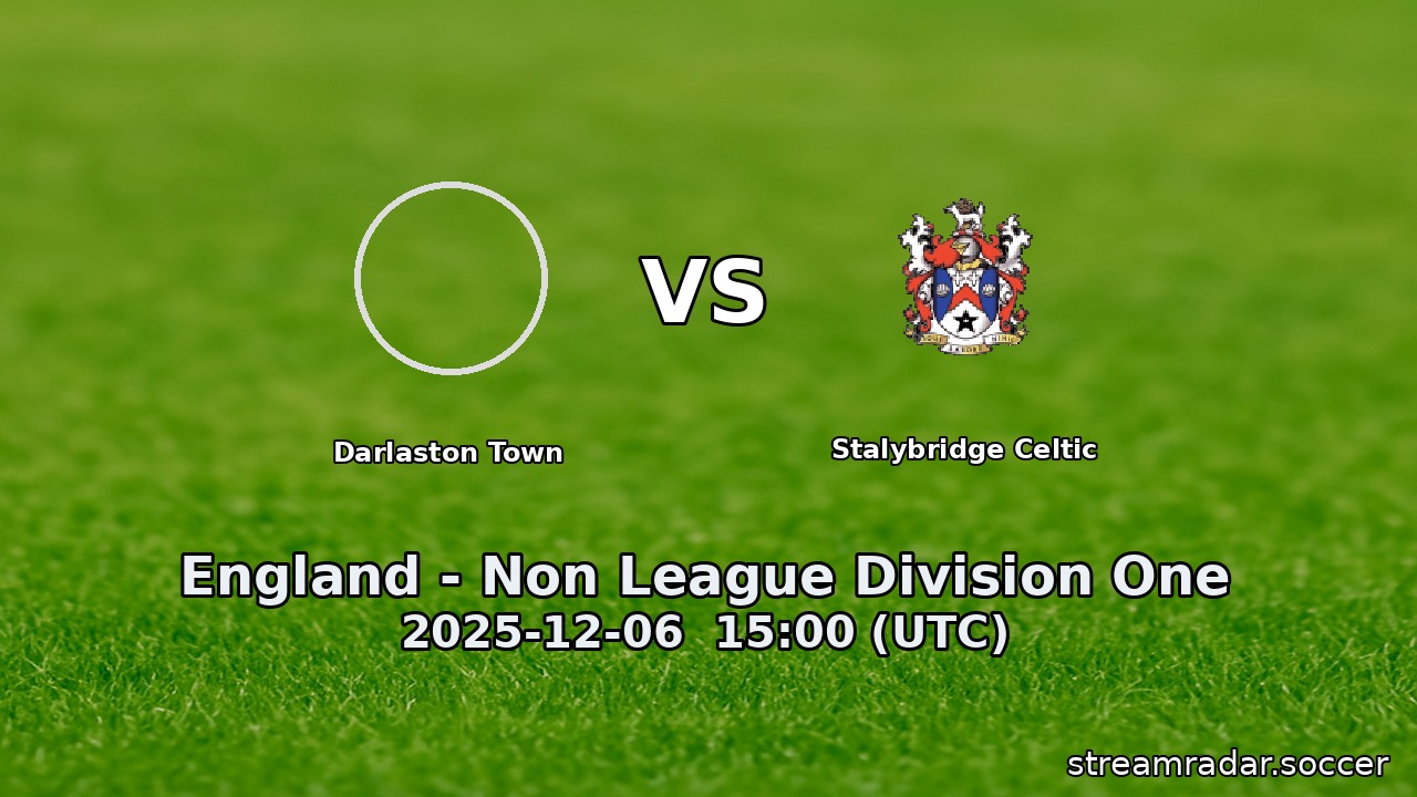 Darlaston Town vs Stalybridge Celtic