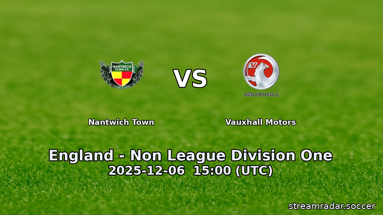 Nantwich Town vs Vauxhall Motors