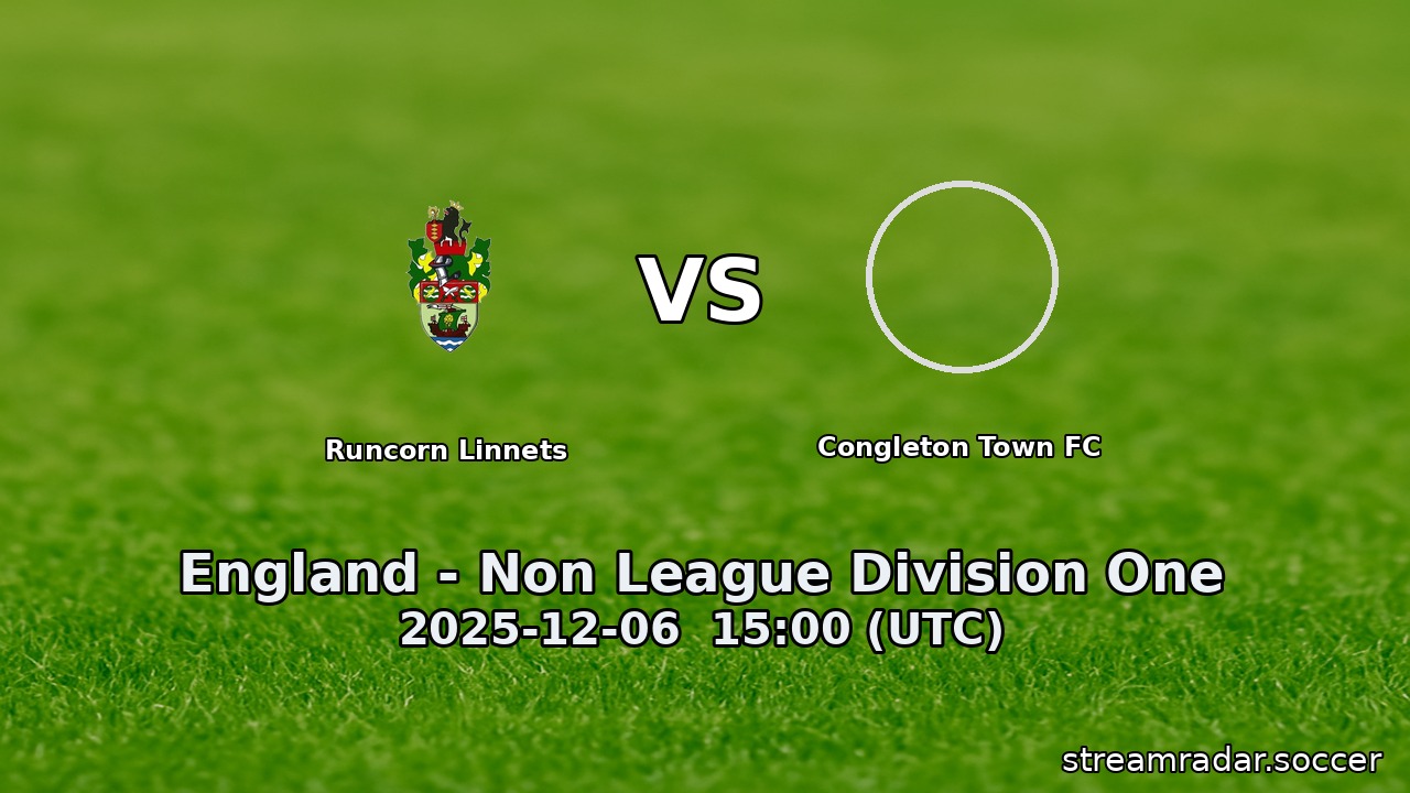 Runcorn Linnets vs Congleton Town FC