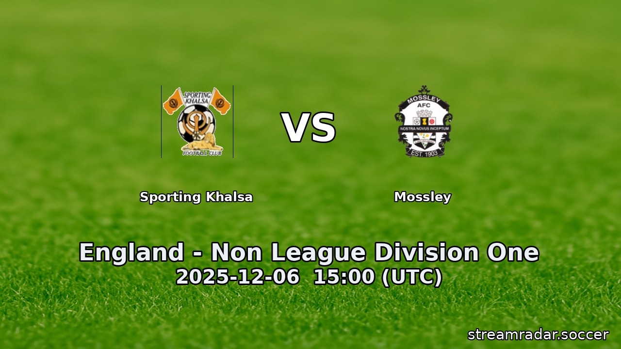 Sporting Khalsa vs Mossley