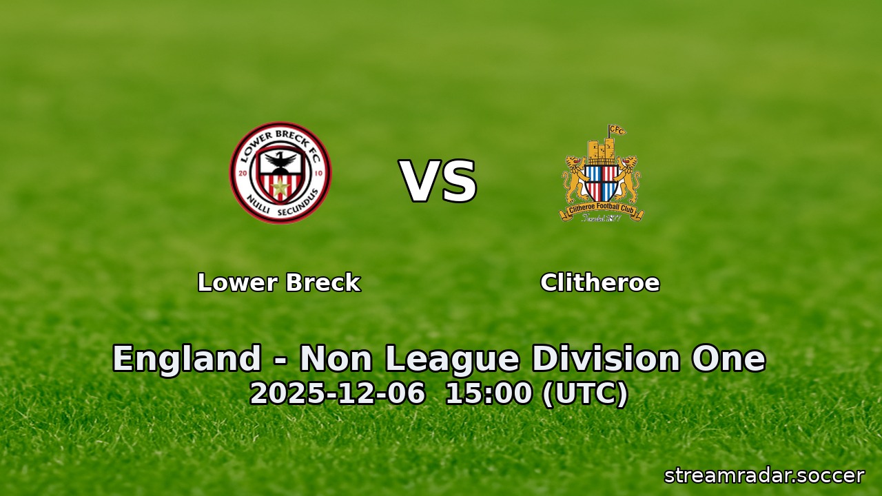 Lower Breck vs Clitheroe