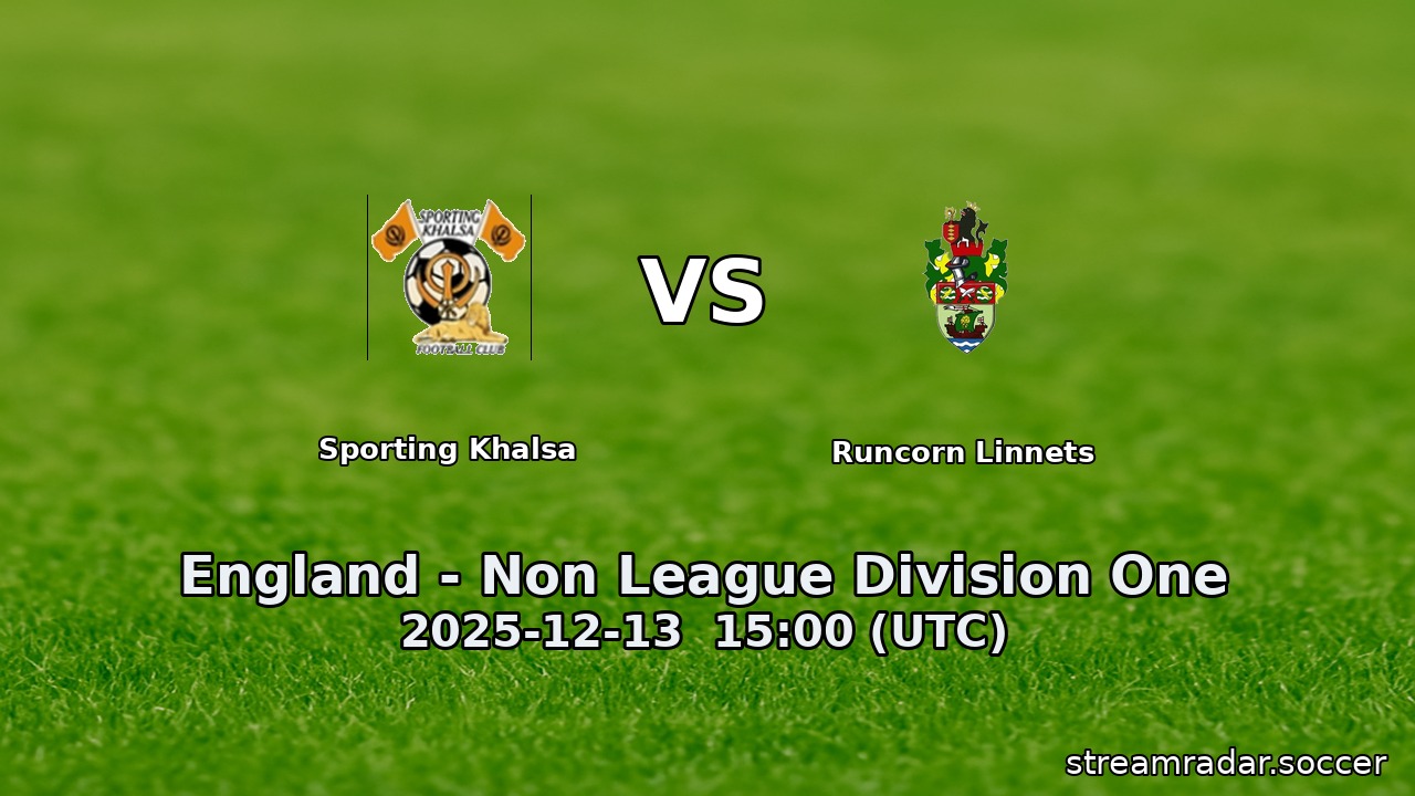 Sporting Khalsa vs Runcorn Linnets