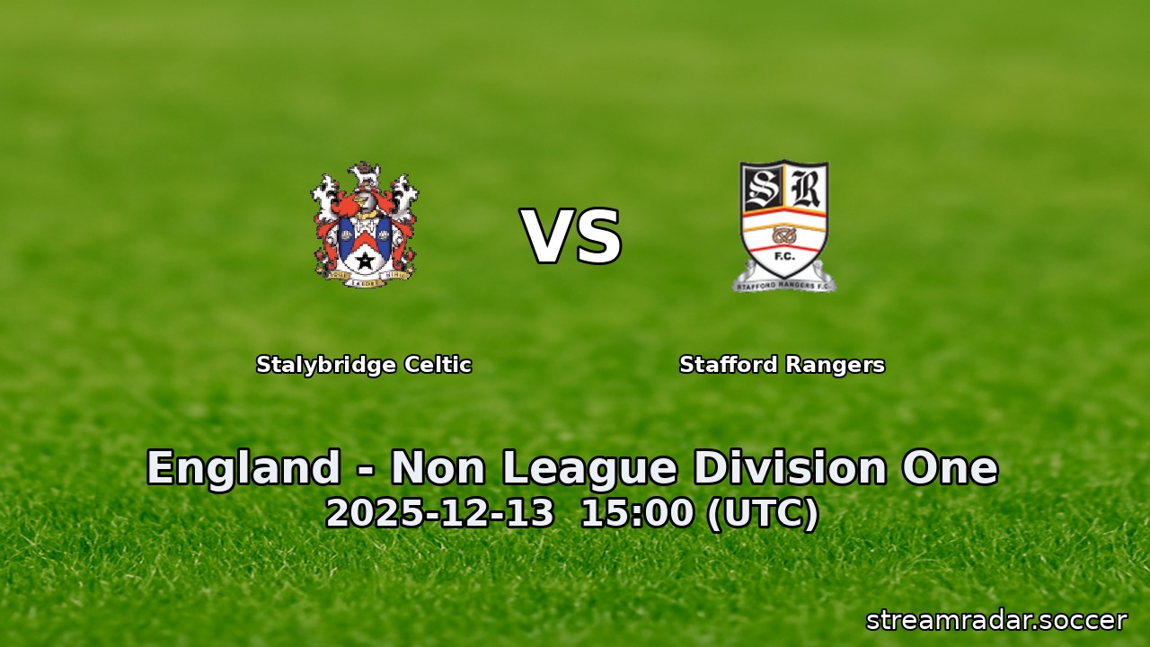 Stalybridge Celtic vs Stafford Rangers