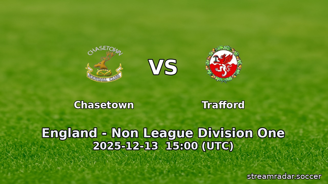Chasetown vs Trafford