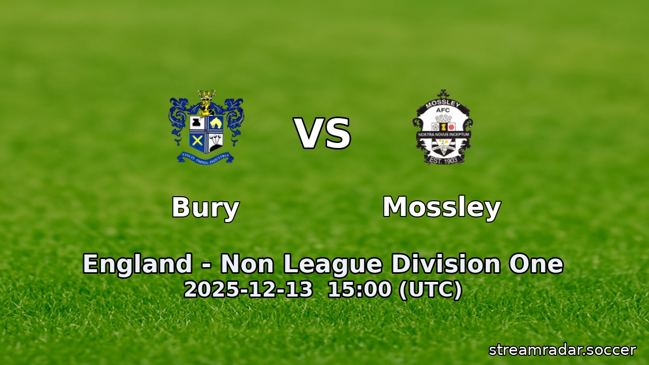 Bury vs Mossley