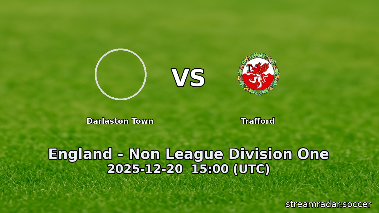 Darlaston Town vs Trafford