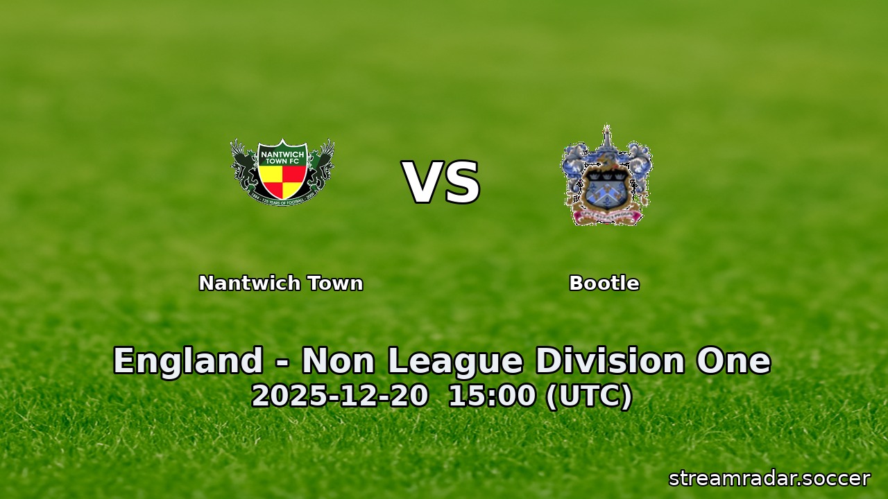Nantwich Town vs Bootle
