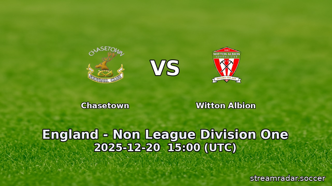 Chasetown vs Witton Albion