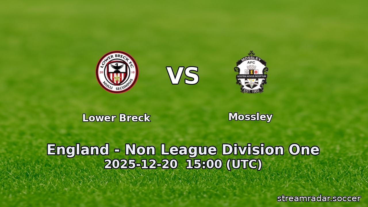 Lower Breck vs Mossley