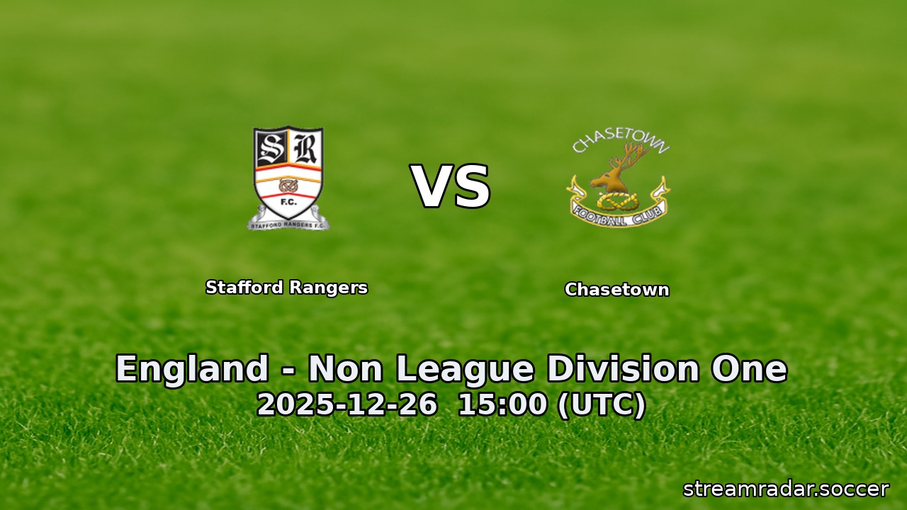 Stafford Rangers vs Chasetown