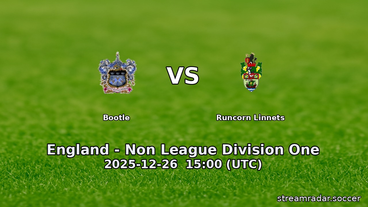 Bootle vs Runcorn Linnets