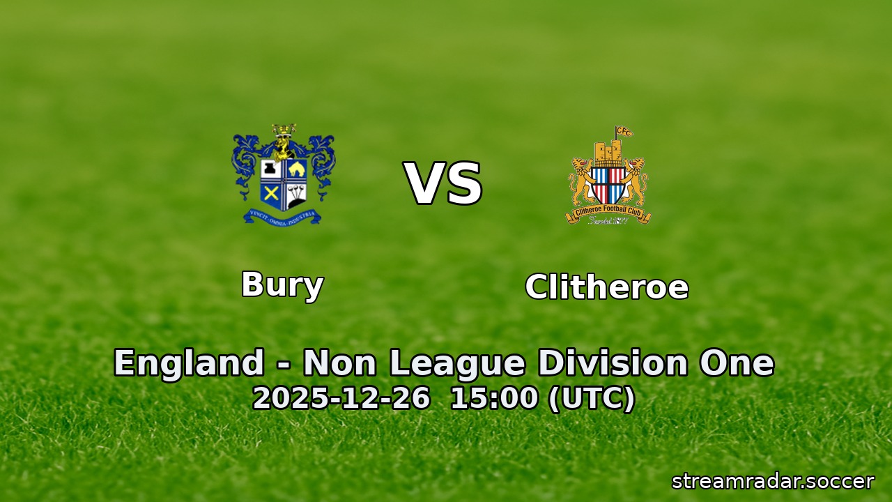 Bury vs Clitheroe