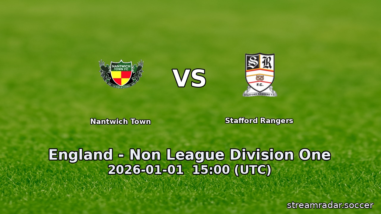Nantwich Town vs Stafford Rangers