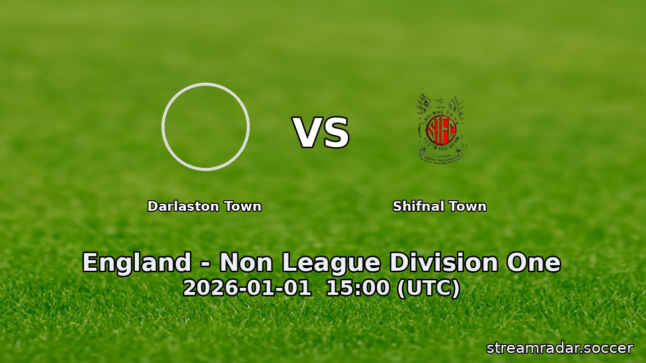 Darlaston Town vs Shifnal Town